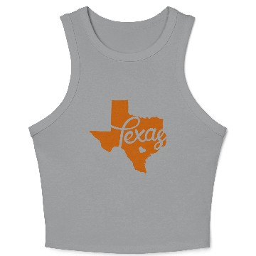 Discover Burnt Orange Texas Heart Crop Tank Top