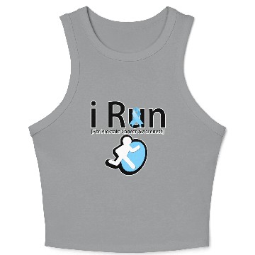 Discover Prostate Cancer Awareness I Run Crop Tank Top