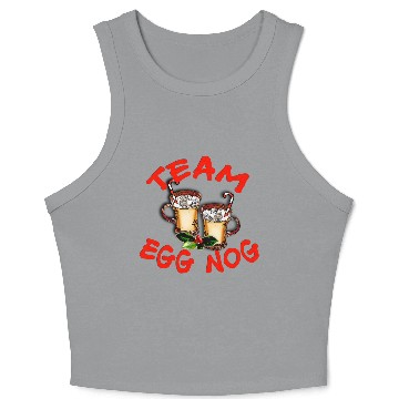 Discover Team Eggnog Holiday Design Crop Tank Top