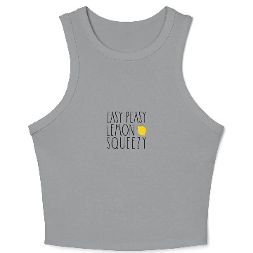 Discover Easy Peasy Lemon Squeezy Funny Summertime Lemonade Crop Tank Top