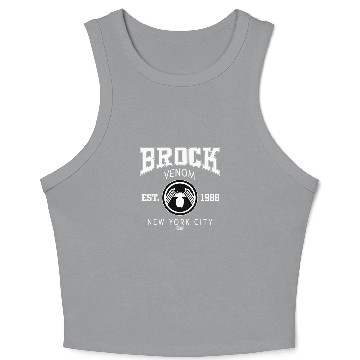 Discover Venom Eddie Brock Collegiate Logo Crop Tank Top