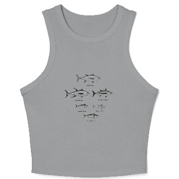 Discover Offshore Fishing - Tuna Logo Crop Tank Top
