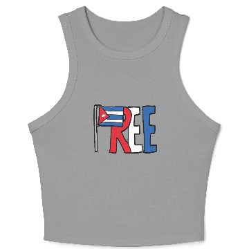 Discover Free Cuba Sleeveless Crop Tank Top