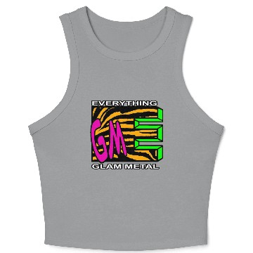 Discover EGM Orange Tiger Stripe Logo Crop Tank Top