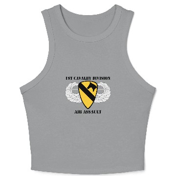 Discover 1st Cavalry Division Air Assault - With Text Crop Tank Top