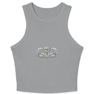Discover Army Airborne Basic Parachutist with Combat Star Polo Crop Tank Top