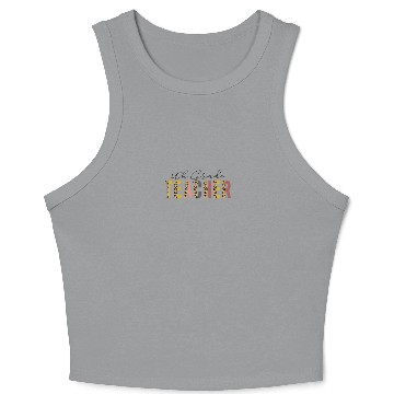 Discover 4Th Grade Teacher, Leopard School Teachers For Wom Crop Tank Top