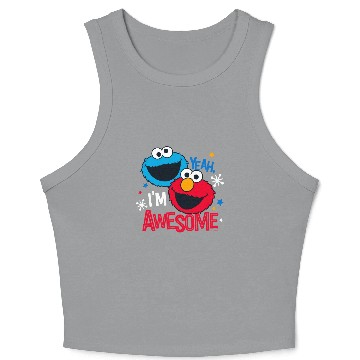 Discover Cookie Monster & Elmo | Yeah, I'm Awesome Crop Tank Top