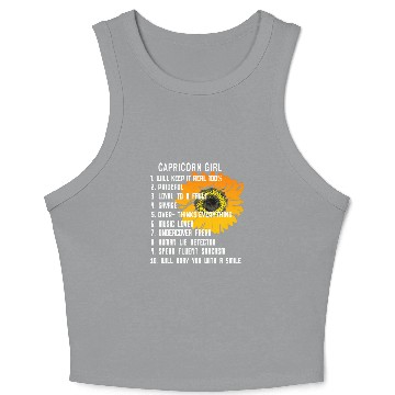 Discover Capricorn Girl Sleeveless Crop Tank Top