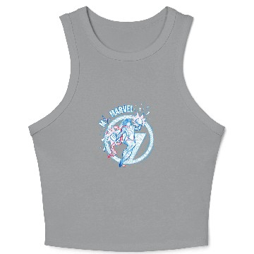 Discover Ms. Marvel Notebook Sketch Badge Crop Tank Top
