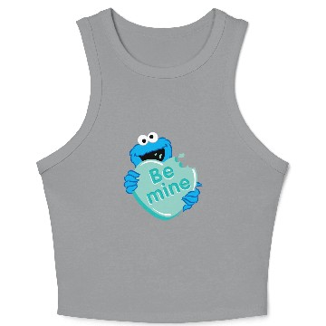 Discover Cookie Monster "Be Mine" Valentine's Heart Candy Crop Tank Top