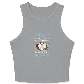 Discover prostate cancer mom full heart Crop Tank Top