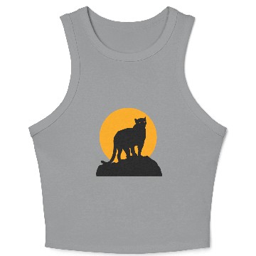 Discover Black panther silhouette Crop Tank Top