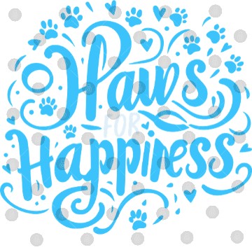 Discover typography Digital Files design Paws for Happiness