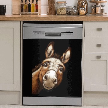 Discover Funny Donkey Art Donkey Face Curious Donkey Lover Dish Washer Covers