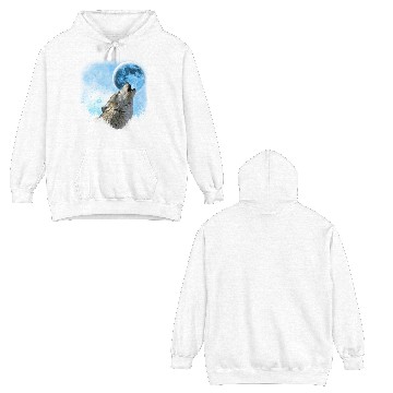 Discover Silver Wolfs Skylight 3px Double Sided Hoodies