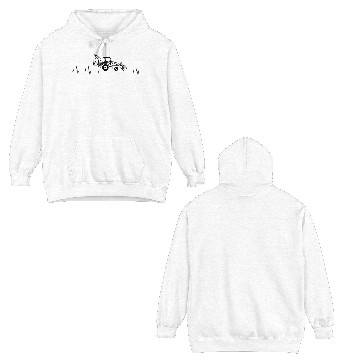 Discover Backhoe combine loader civil engineering roadwork Double Sided Hoodies