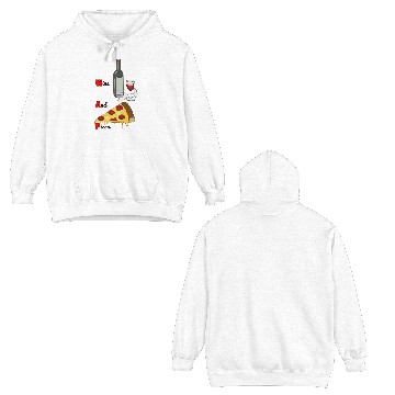Discover Wine And Pizza Double Sided Hoodies