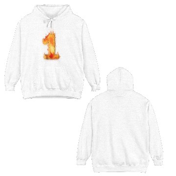 Discover fire flame number 1 two Double Sided Hoodies