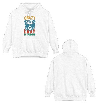 Discover Crazy cat lady Double Sided Hoodies