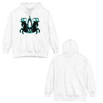 Discover black goat Double Sided Hoodies