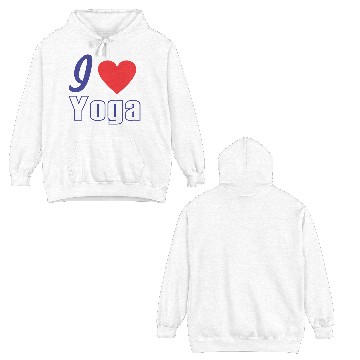 Discover i love yoga Double Sided Hoodies