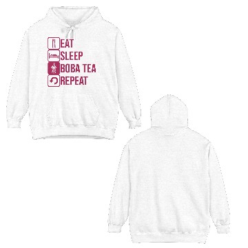 Discover Daily Repeat Boba Tea Double Sided Hoodies