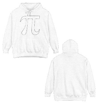 Discover Silver Pi Symbol Double Sided Hoodies
