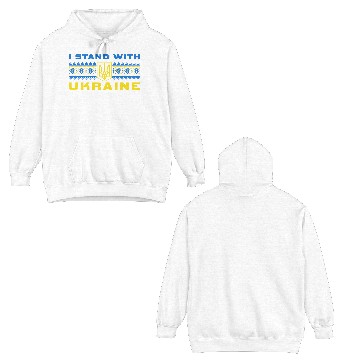 Discover I STAND WITH UKRAINE BLUE-YELLOW Double Sided Hoodies