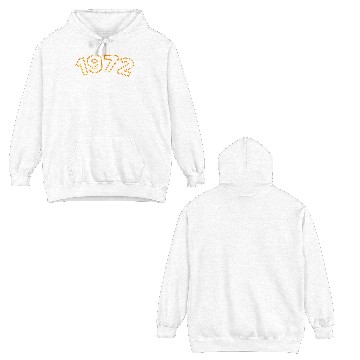 Discover 1972 Year Yellow Double Sided Hoodies
