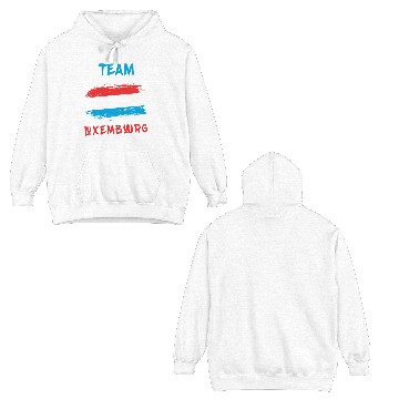 Discover Team Luxembourg flags design Double Sided Hoodies
