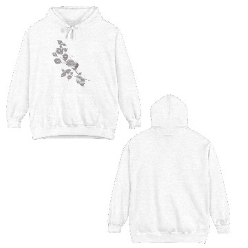 Discover noble leaf tendril in metallic silver look Double Sided Hoodies