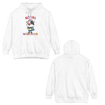 Discover Mooing Into Middle School Cow Double Sided Hoodies