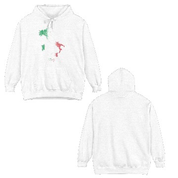 Discover Stylized Italy Map Double Sided Hoodies