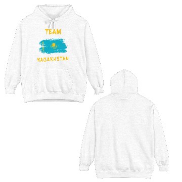 Discover Team Kazakhstan flags design Double Sided Hoodies
