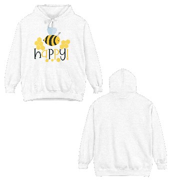 Discover Bee Happy Honey bees Double Sided Hoodies