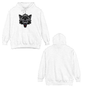 Discover Wolf Head Double Sided Hoodies