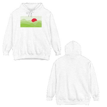 Discover Minimalist Sun Light Green Double Sided Hoodies