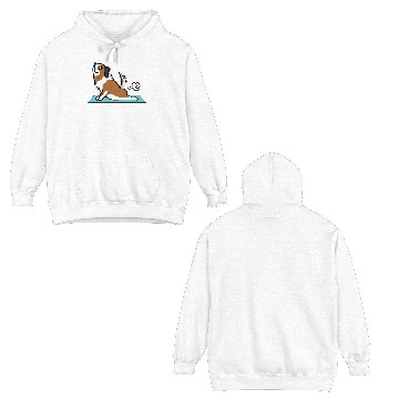 Discover Saint Bernard Yoga Pose Double Sided Hoodies