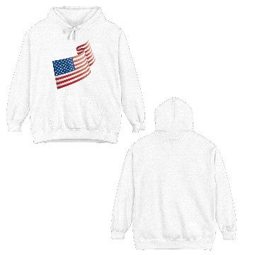 Discover USA Flag In The Wind Double Sided Hoodies