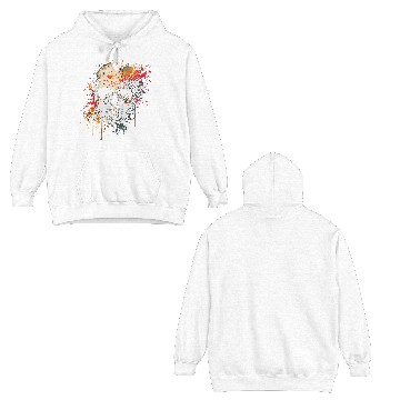 Discover Ink Splatter Skull Double Sided Hoodies