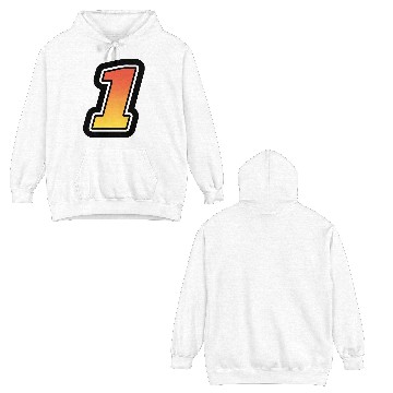 Discover Number One 1 Gradient Yellow Orange 3 Stroke Double Sided Hoodies