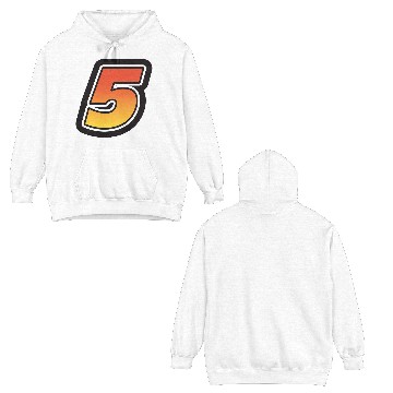 Discover Number Five 5 Gradient Yellow Orange 3 Stroke Double Sided Hoodies