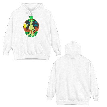 Discover St Patrick's Day Drinking Alien Double Sided Hoodies
