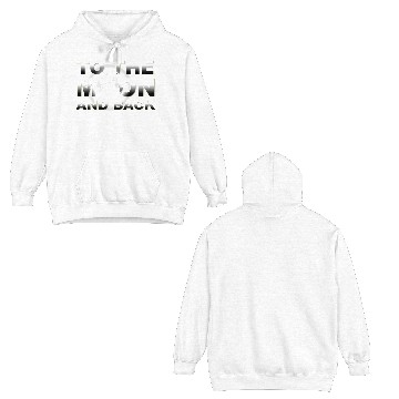 Discover TO THE MOON AND BACK SILVER Double Sided Hoodies