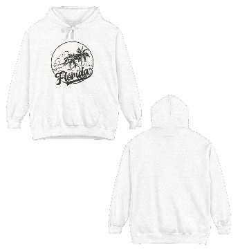 Discover vintage Miami beach, Summer beach Double Sided Hoodies