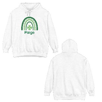 Discover Paige Clover Charm Boho Rainbow Double Sided Hoodies