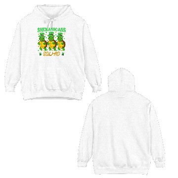 Discover Shenanigans Squad St. Patrick’s Day Cute Turtle Double Sided Hoodies