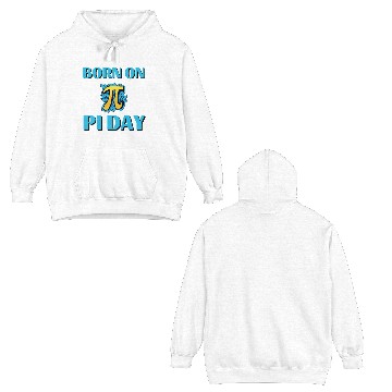 Discover Born on pi day cool math Double Sided Hoodies