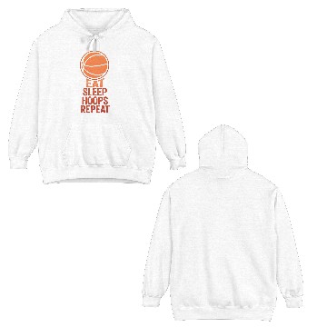Discover Eat Sleep Hoops Repeat Basketball Team Double Sided Hoodies